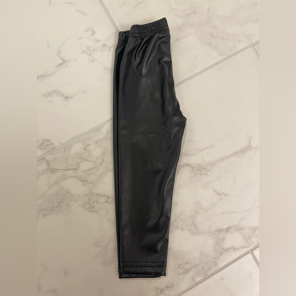 12 Month Black Pleather Leggings - Picture 1 of 4
